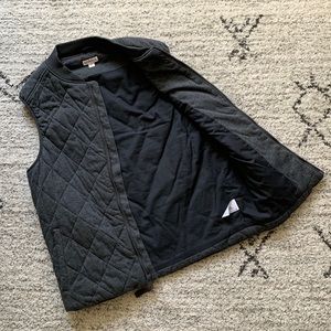 Good condition. Merona Vest. Color is charcoal. Very cozy and warm. Size mall.
